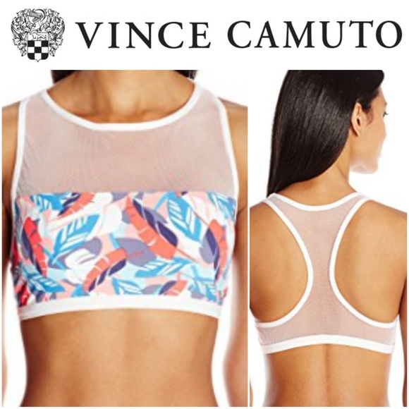 Vince Camuto Other - NWT Vince Camuto High Neck Sheer Mesh Bikini Top-L